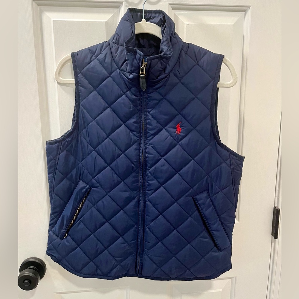 Women’s Ralph Lauren Navy Puffer Vest, size Medium